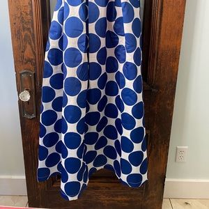 Polka dot skirt long pockets